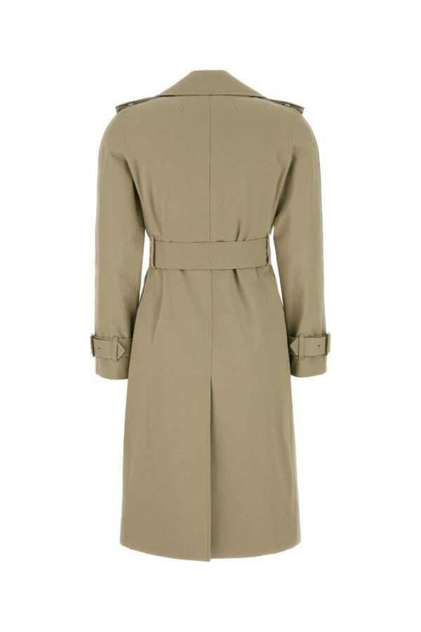 BURBERRY｜Sage Green Gabardine Trench Coat