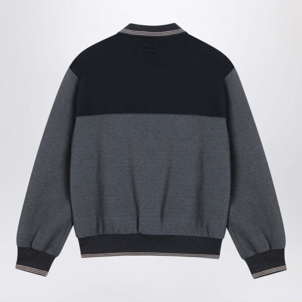 MIU MIU|Sweatshirt With Zip Anthracite Blue