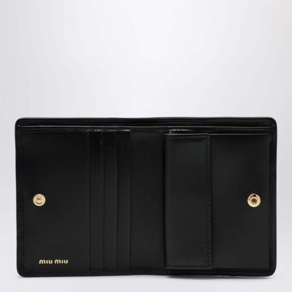 MIU MIU|Black Quilted Nappa Leather Wallet