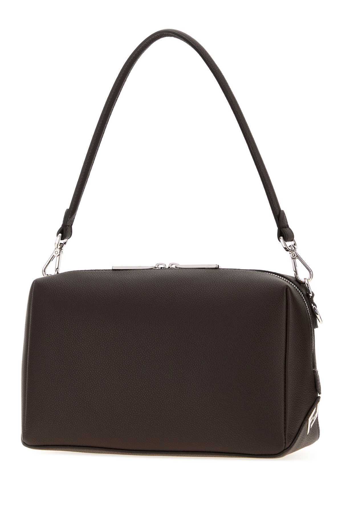 FENDI|Dark Brown Leather Lui Medium Shoulder