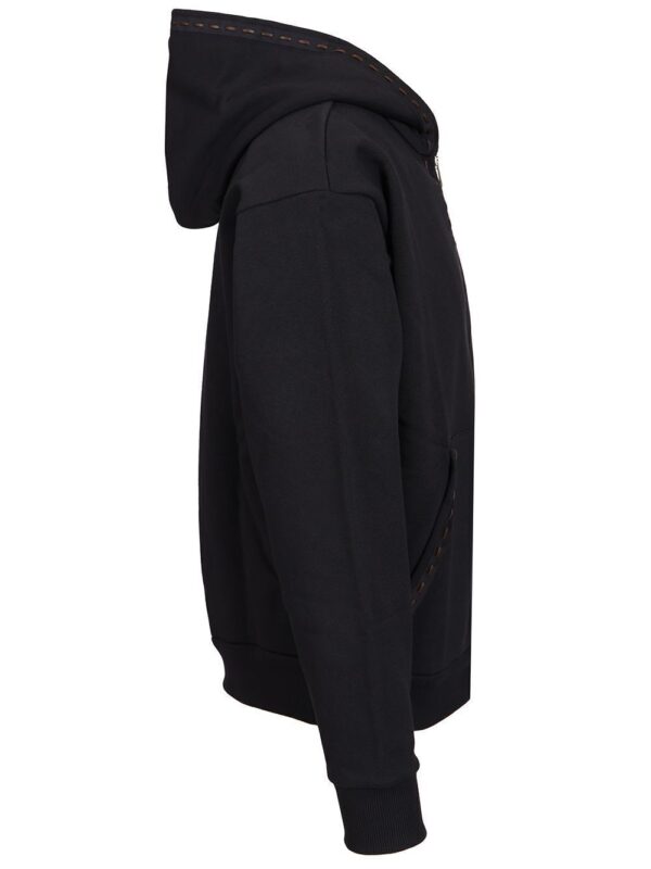FENDI｜Navy Blue Cotton Zip-Up Hoodie