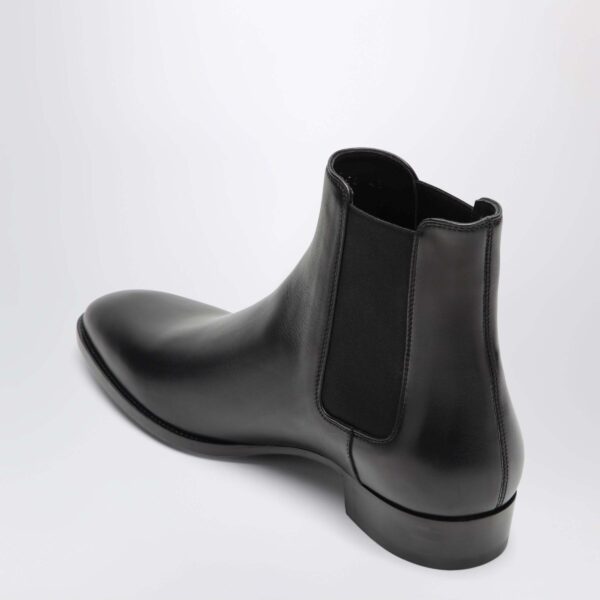 SAINT LAURENT｜Wyatt Black Leather Chelsea Bo