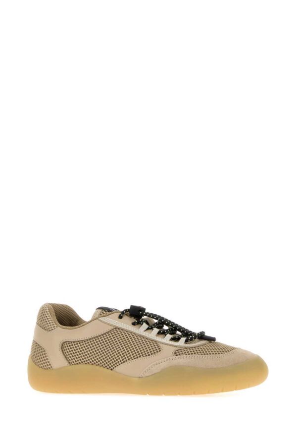 PRADA|Beige Mesh And Leather Speedrock Sneak